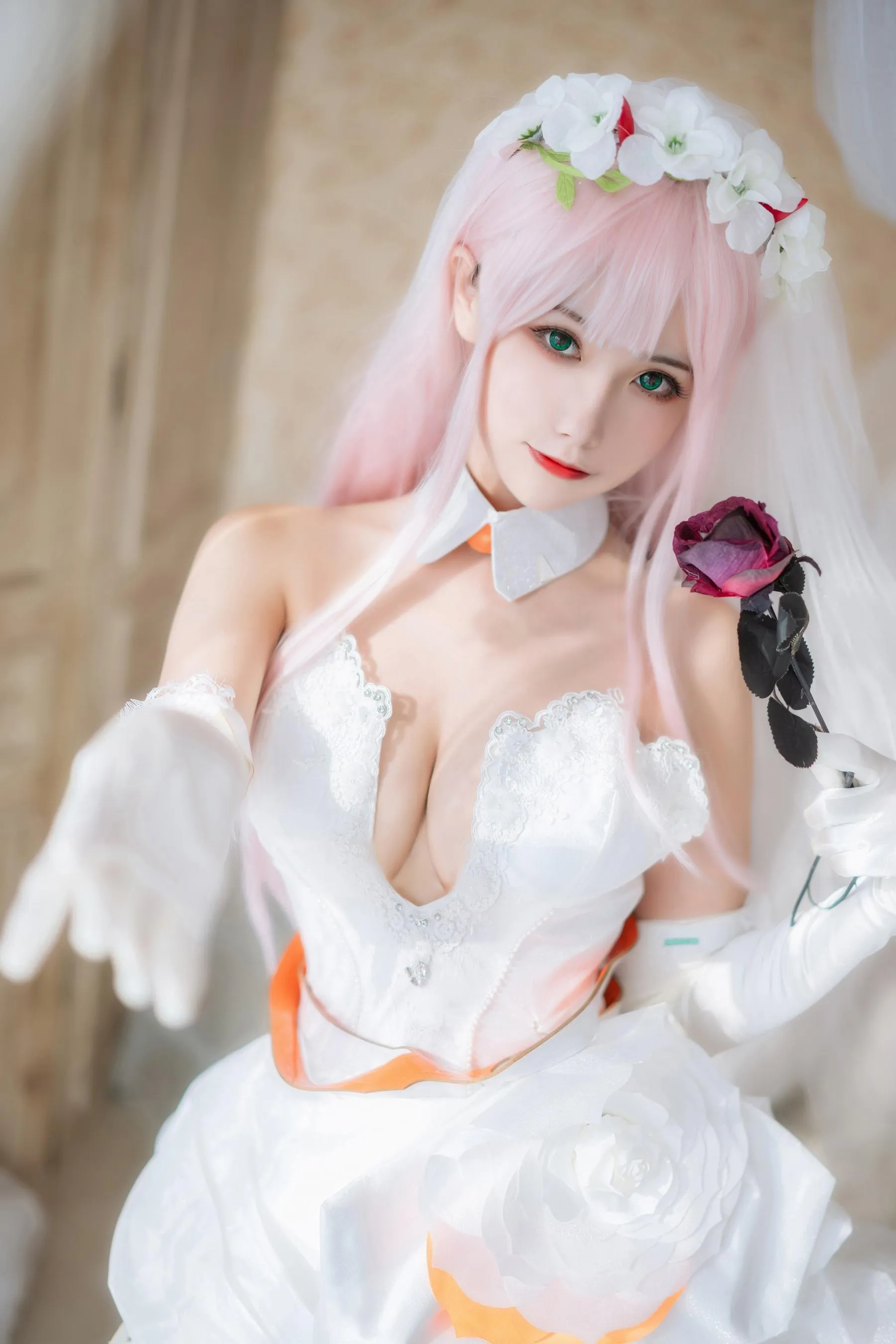 Momoko葵葵 – NO.36 DARLING in the FRANXX 02 泳装 兔女郎花嫁 [61P]插图5